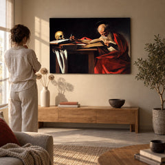 Vászonkép Szent Jeromos – Caravaggio a nappaliban