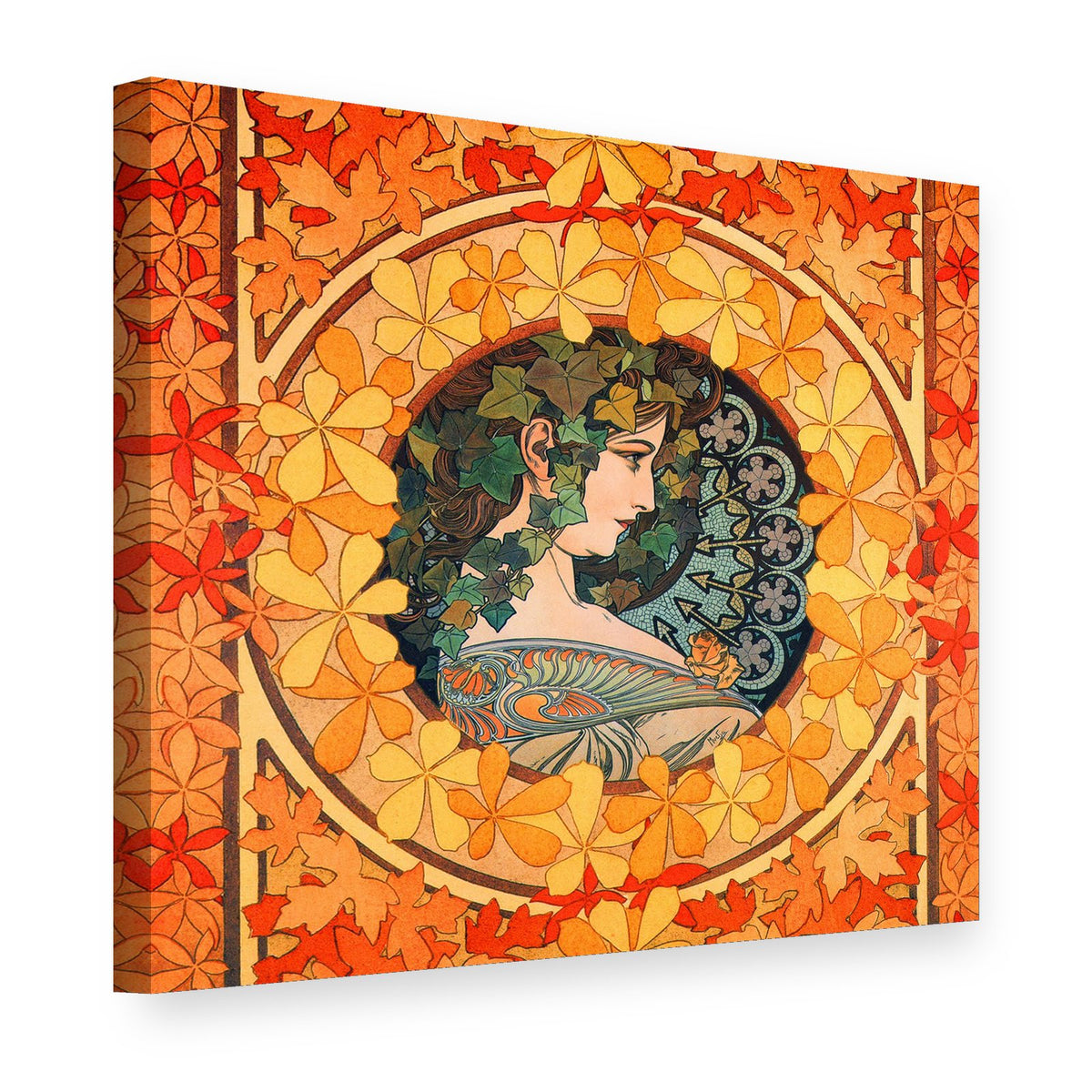 Vászonkép Tavasz – Alfons Mucha, 3D nézet