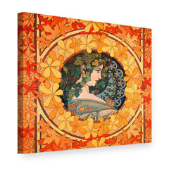 Vászonkép Tavasz – Alfons Mucha, 3D nézet