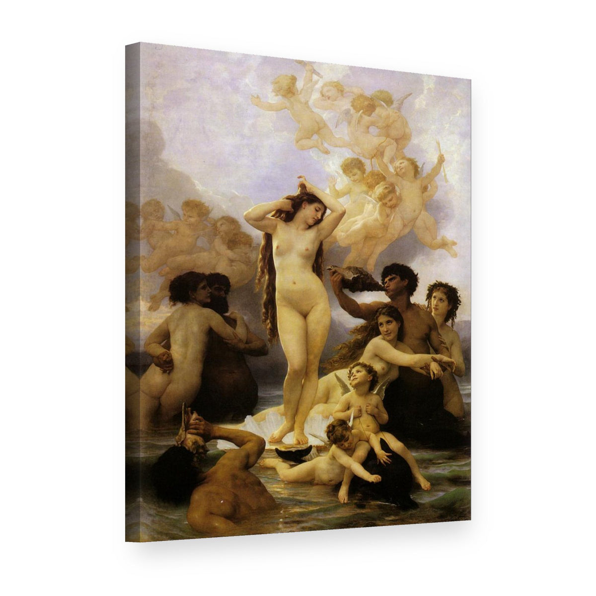 Vászonkép Vénusz születése – William Bouguereau, 3D nézet