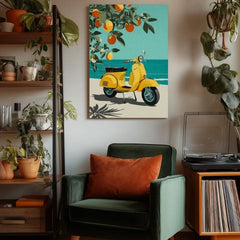Vászonkép Vespa v Taliansku - Retro Ulička - kép 3
