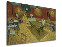 Vintage vászonkép motívummal: Vincent van Gogh - Nočná kaviareň, óra, térkép, természet barna-zöld árnyalatokban, alkalmas a konyha számára | Vászonkép Vincent van Gogh - Nočná kaviareň – termék
